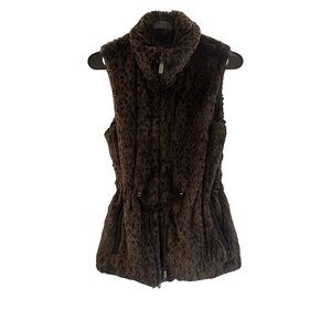 Women's Brown Faux Fur Vest